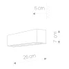 STRAIGHT 6345 Nowodvorski fali lámpa fehér E14 hosszúkás fali lámpa hossza 26 cm minimalista