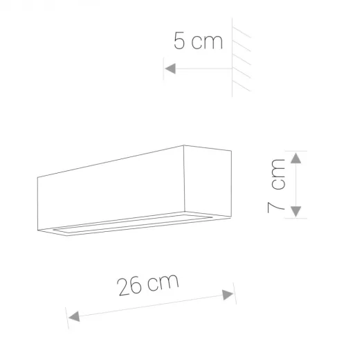 STRAIGHT 6345 Nowodvorski fali lámpa fehér E14 hosszúkás fali lámpa hossza 26 cm minimalista