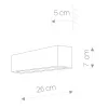 STRAIGHT 6354 Nowodvorski fali lámpa szürke E14 hosszúkás fali lámpa hossza 26 cm minimalista