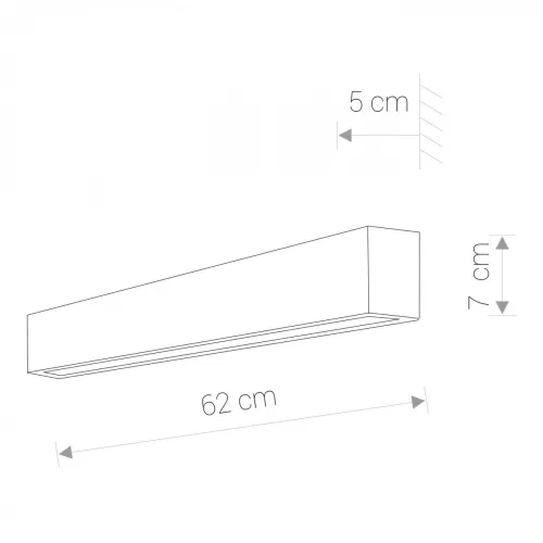 STRAIGHT 9618 Nowodvorski fali lámpa T8 fluoreszkáló 10W 3000K 62 cm meleg