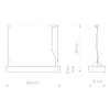 Függesztett lámpa SOFT LED 9544 Nowodvorski T8 fénycső 16W 3000K 93,5 cm Meleg