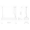 Függesztett lámpa SOFT LED 9542 Nowodvorski T8 fénycső 16W 3000K 93,5 cm Meleg