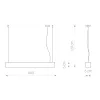 SOFT LED 9545 Nowodvorski Függesztett lámpa T8 Fénycső 16W 3000K 94,5 cm Meleg