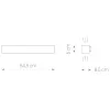SOFT LED 9527 Nowodvorski Fali lámpa T8 Fénycső 11W 3000K 64,5 cm Meleg