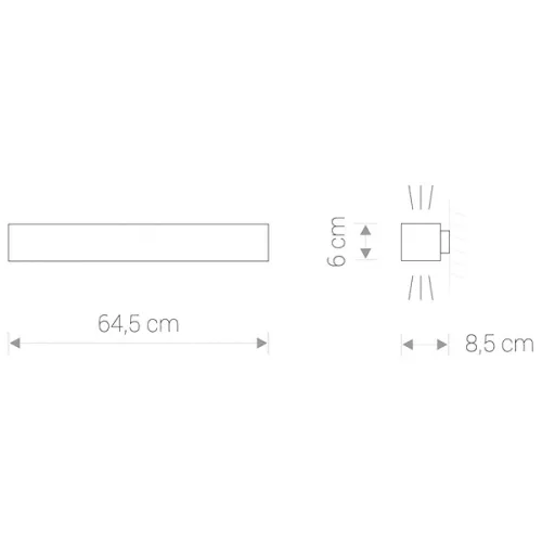 SOFT LED 9527 Nowodvorski Fali lámpa T8 Fénycső 11W 3000K 64,5 cm Meleg