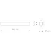 Fali lámpa SOFT LED 9524 Nowodvorski T8 fénycső 16W 3000K 93,5 cm Meleg