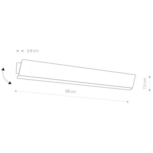 WING 9250 Nowodvorski LED Fali lámpa LED Tube T8 11W 3000K 68 cm Meleg