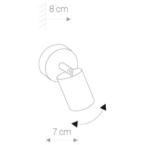 EYE Spot 6018 Nowodvorski fali lámpa fekete GU10 fali lámpa mozgatható acél + üveg minimalista