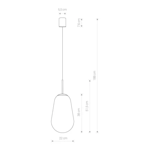 PEAR M 8672 Nowodvorski E27 mennyezeti függőlámpa üvegbúra modern