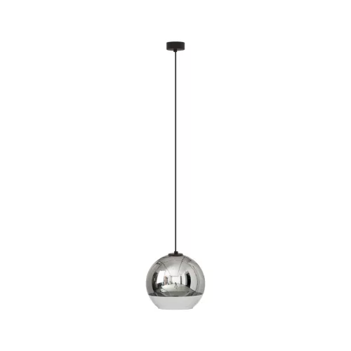 Függesztett lámpa GLOBE PLUS M 7606 Nowodvorski fekete króm E27 mennyezeti túlnyúló üveg lámpaernyő modern