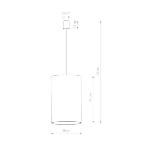 BARREL L 8445 Nowodvorski függőlámpa fehér E27 mennyezeti túlnyúlás modern