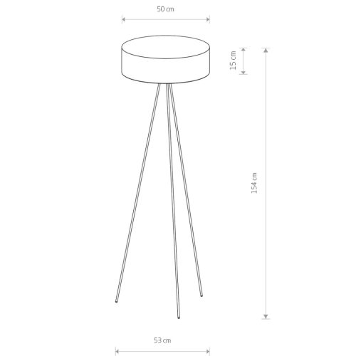 CADILAC III 8190 Nowodvorski állólámpa szürke 3xE27 állványos állólámpa magasság 154 cm modern