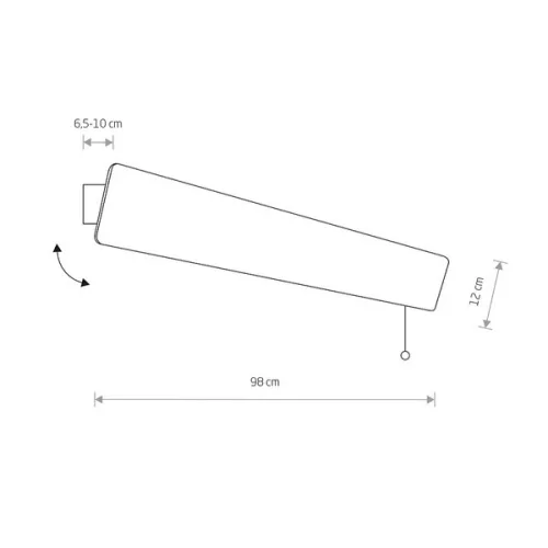 OSLO 7518 Nowodvorski fali lámpa fa LED TUBE T8 fali lámpa 3000K meleg 90 cm skandináv