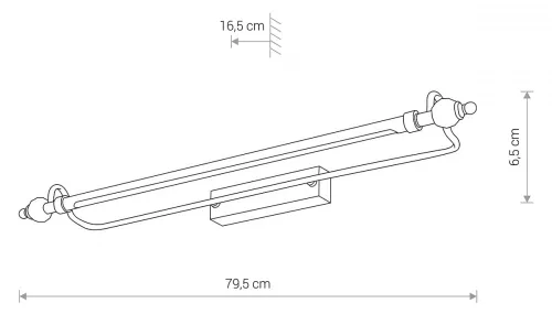 REMBRANT L 8167 Nowodvorski Gold LED fali lámpa Antik fali lámpa