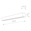 STRAIGHT M 7561 Nowodvorski fali lámpa Grafit LED cső T8 fali lámpa 92cm Minimalista