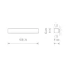 SOFT 7541 Nowodvorski fali lámpa fehér LED cső T8 fali lámpa 60x6 modern