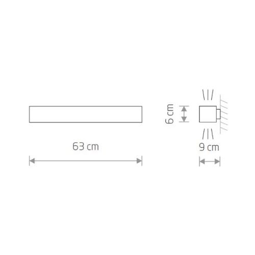 SOFT 7528 Nowodvorski Graphite LED Tube T8 fali lámpa 60x6 Modern