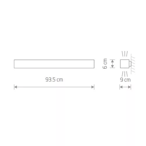 SOFT 7548 Nowodvorski fali lámpa fehér LED cső T8 fali lámpa 90x6 modern
