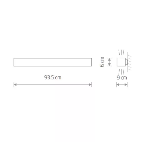 SOFT 7534 Nowodvorski Graphite LED Tube T8 fali lámpa 90x6 Modern