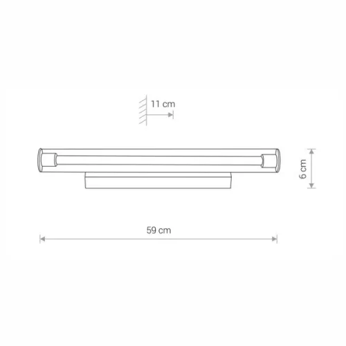 ION M 8171 Nowodvorski fali lámpa ezüst átlátszó LED fali lámpa 60cm modern
