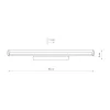 ION L 8172 Nowodvorski fali lámpa ezüst átlátszó LED fali lámpa 90cm modern