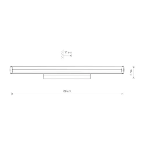 ION L 8172 Nowodvorski fali lámpa ezüst átlátszó LED fali lámpa 90cm modern