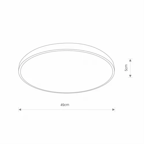 LED felületre szerelhető mennyezeti fürdőszobai lámpa AGNES ROUND 8184 32W 4000K IP44 fekete Nowodvorski