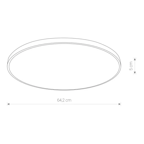LED felületre szerelhető mennyezeti fürdőszobai lámpa AGNES ROUND 8188 64W 4000K IP44 fehér Nowodvorski