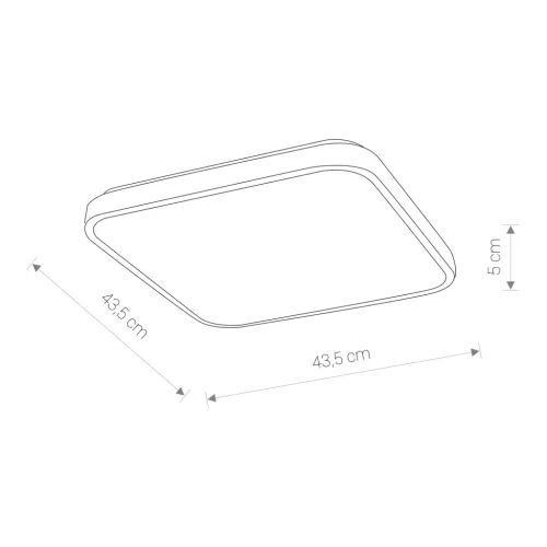 LED felületre szerelhető mennyezeti fürdőszobai lámpa AGNES SQUARE 8113 32W 3000K IP44 fehér Nowodvorski