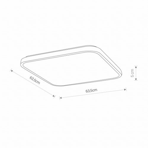 LED felületre szerelhető mennyezeti fürdőszobai lámpa AGNES SQUARE 8114 64W 3000K IP44 fehér Nowodvorski