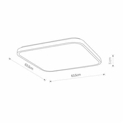 LED felületre szerelhető mennyezeti fürdőszobai lámpa AGNES SQUARE 8136 64W 4000K IP44 fekete Nowodvorski