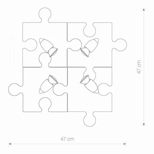 PUZZLE IV mennyezeti lámpa 6384 Nowodvorski színes 4xGU10 gyermek puzzle