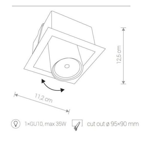 EYE MOD I mennyezeti lámpa 8937 Nowodvorski fekete GU10 süllyesztett spot modern