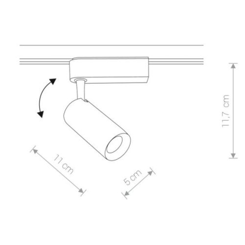 Sínes spotlámpa PROFIL IRIS LED 12W 3000K fehér lámpa egyfázisú sínekhez 9000 Nowodvorski