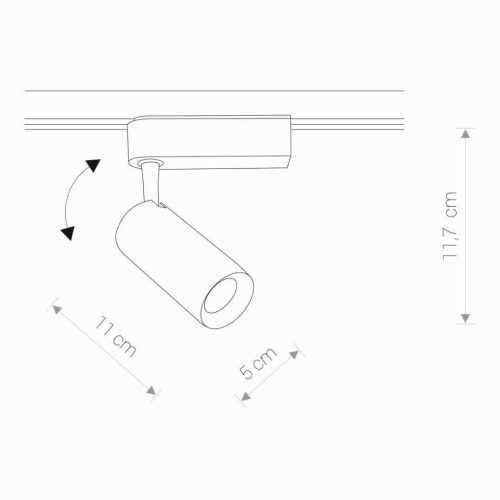 Nyomlámpa PROFIL IRIS LED 12W 3000K fekete lámpa egyfázisú sínekhez 9001 Nowodvorski