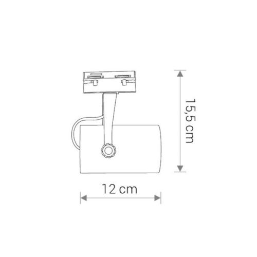 Nyomlámpa PROFILE STORE PRO LED 12W 3000K fehér lámpa egyfázisú sínekhez 8321 Nowodvorski