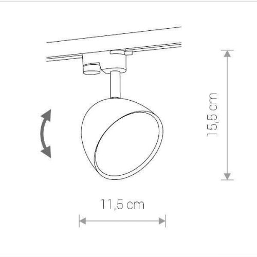 Nyomvonalú spotlámpa PROFIL VESPA GU10 ES111 fehér sínlámpa, egyfázisú 8824 Nowodvorski