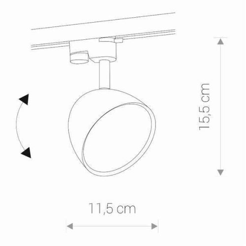 Nyomvonalú spotlámpa PROFIL VESPA GU10 ES111 fekete sínlámpa, egyfázisú 8825 Nowodvorski