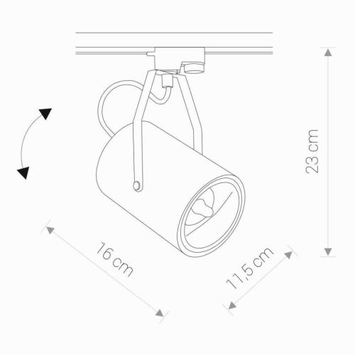 Lámpalámpa PROFIL BIT PLUS GU10 ES111 fekete sínlámpa, egyfázisú 9018 Nowodvorski
