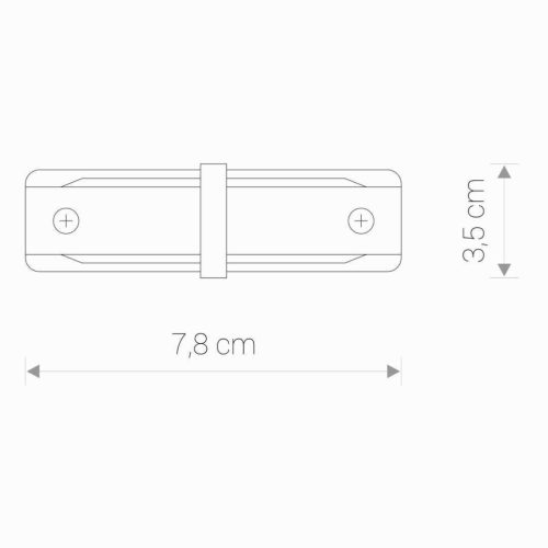 PROFIL EGYENES CSATLAKOZÓ Egyfázisú gyűjtősínhez való egyenes csatlakozó fekete 9453 Nowodvorski