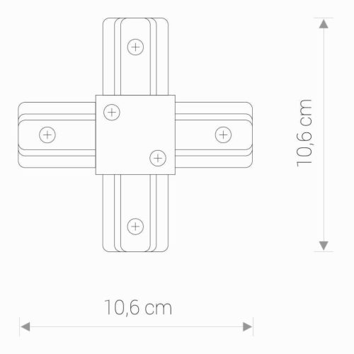 PROFIL X-CONNECTOR keresztcsatlakozó, fehér, egyfázisú gyűjtősínekhez 9190 Nowodvorski