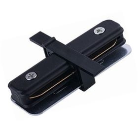   Egyenes, süllyesztett csatlakozó PROFILOS SÜRÉSES EGYENES CSATLAKOZÓ egyfázisú sínekhez Fekete 8968 Nowodvorski