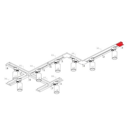 Tápcsatlakozó Rejtett PROFILOS SÜLÉLYESÍTETT TELJESÍTMÉNY VÉGE FEKETE fekete egyfázisú gyűjtősínekhez 8973 Nowodvorski