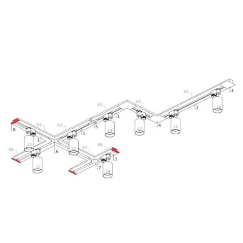 Süllyesztett zárósapka PROFIL SÜLÉLYEZTETŐ ZOTTSAPKA gyűjtősínhez Fehér 8974 Nowodvorski