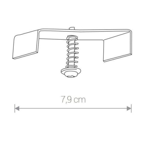 Rögzítés a rejtett sínhez PROFIL SÜLÉSZTETT RÖGZÍTŐ KÉSZLET Szerelőlap gyűjtősínekhez 8805 Nowodvorski