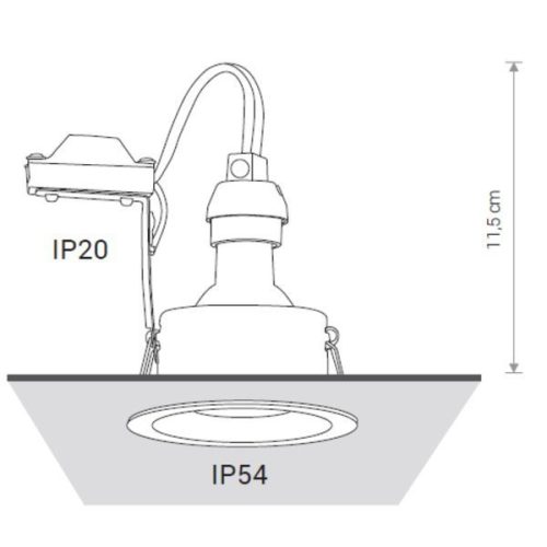 Süllyesztett LED-es mennyezeti fürdőszobai lámpa CHARLIE 8366 GU10 IP20/IP54 Fehér Nowodvorski
