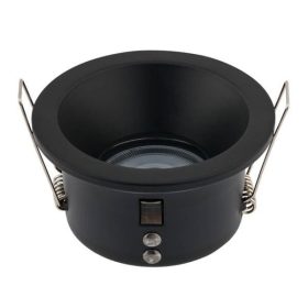   Süllyesztett LED fürdőszoba mennyezeti lámpa CHARLIE 8367 GU10 IP20/IP54 Fekete Nowodvorski