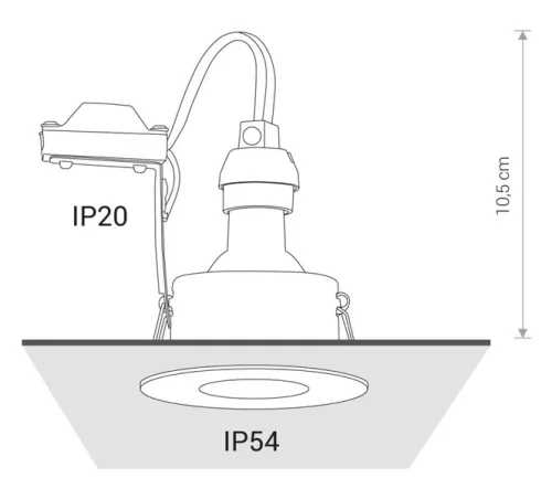 LED süllyesztett mennyezeti fürdőszobai lámpatest GOLF 8375 GU10 IP20/IP54 fehér Nowodvorski