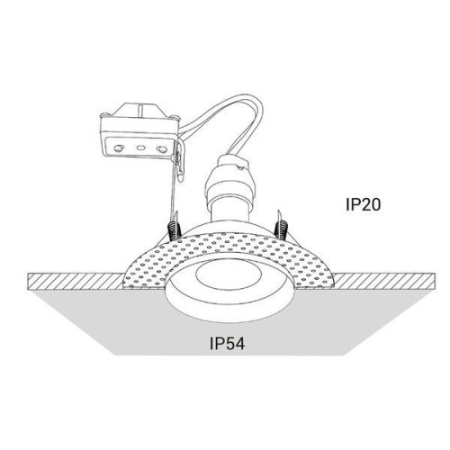 LED süllyesztett mennyezeti fürdőszobai lámpa ECHO 8371 GU10 IP20/IP54 fehér Nowodvorski