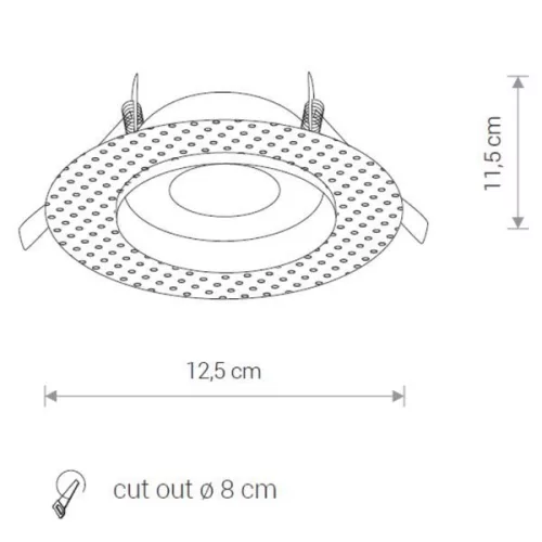 LED süllyesztett mennyezeti fürdőszobai lámpa ECHO 8371 GU10 IP20/IP54 fehér Nowodvorski